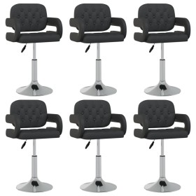 Sillas de comedor giratorias 6 unidades cuero sintético negro de vidaXL, Sillas de comedor - Ref: Foro24-3089117, Precio: 510...