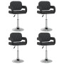 Swivel dining chairs 4 units black synthetic leather by vidaXL, dining chairs - Ref: Foro24-3089107, Price: 340,84 €, Discoun...