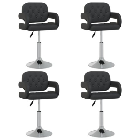 Swivel dining chairs 4 units black synthetic leather by vidaXL, dining chairs - Ref: Foro24-3089107, Price: 340,84 €, Discoun...