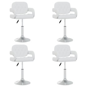 Swivel dining chairs 4 units white synthetic leather by vidaXL, dining chairs - Ref: Foro24-3089106, Price: 273,39 €, Discoun...