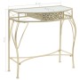 Mesa auxiliar estilo francés metal 82x39x76 cm dorada de vidaXL, Mesas auxiliares - Ref: Foro24-245936, Precio: 96,53 €, Desc...