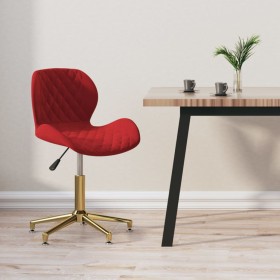 Red Wine Velvet Swivel Dining Chair by vidaXL, dining chairs - Ref: Foro24-335046, Price: 74,27 €, Discount: %