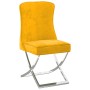 Mustard Yellow Velvet Dining Chair by vidaXL, dining chairs - Ref: Foro24-327161, Price: 126,24 €, Discount: %