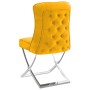 Mustard Yellow Velvet Dining Chair by vidaXL, dining chairs - Ref: Foro24-327161, Price: 126,24 €, Discount: %