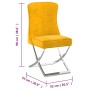 Mustard Yellow Velvet Dining Chair by vidaXL, dining chairs - Ref: Foro24-327161, Price: 126,24 €, Discount: %