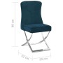 Silla de comedor terciopelo acero inoxidable azul 53x52x98 cm de vidaXL, Sillas de comedor - Ref: Foro24-288590, Precio: 184,...