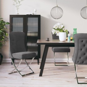 Gray stainless steel velvet dining chair 53x52x98 cm by vidaXL, dining chairs - Ref: Foro24-288587, Price: 229,84 €, Discount: %