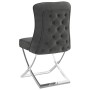 Gray stainless steel velvet dining chair 53x52x98 cm by vidaXL, dining chairs - Ref: Foro24-288587, Price: 229,99 €, Discount: %