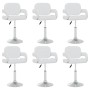 Swivel dining chairs 6 pcs white synthetic leather by vidaXL, dining chairs - Ref: Foro24-3089116, Price: 412,62 €, Discount: %