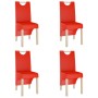 Sillas de comedor 4 unidades cuero sintético rojo de vidaXL, Sillas de comedor - Ref: Foro24-3080195, Precio: 254,56 €, Descu...