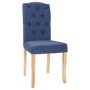 Dining chairs 6 units blue fabric by vidaXL, dining chairs - Ref: Foro24-3080164, Price: 349,48 €, Discount: %