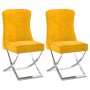 Dining chairs 2 pcs mustard yellow velvet by vidaXL, dining chairs - Ref: Foro24-3154398, Price: 315,04 €, Discount: %