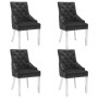 Dining chairs 4 units black velvet by vidaXL, dining chairs - Ref: Foro24-3080229, Price: 666,99 €, Discount: %