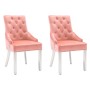 Pink velvet dining chairs 2 units by vidaXL, dining chairs - Ref: Foro24-337018, Price: 264,19 €, Discount: %