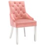 Pink velvet dining chairs 2 units by vidaXL, dining chairs - Ref: Foro24-337018, Price: 264,19 €, Discount: %