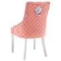 Pink velvet dining chairs 2 units by vidaXL, dining chairs - Ref: Foro24-337018, Price: 264,19 €, Discount: %