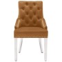 Brown Velvet Dining Chair by vidaXL, dining chairs - Ref: Foro24-337025, Price: 161,26 €, Discount: %