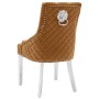 Brown Velvet Dining Chair by vidaXL, dining chairs - Ref: Foro24-337025, Price: 161,26 €, Discount: %