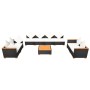 9-teiliges Gartenmöbel-Set und schwarze synthetische Rattankissen von vidaXL, Gartensets - Ref: Foro24-42752, Preis: 1,00 €, ...