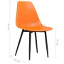 Sillas de comedor 6 unidades PP naranja de vidaXL, Sillas de comedor - Ref: Foro24-3082350, Precio: 228,17 €, Descuento: %