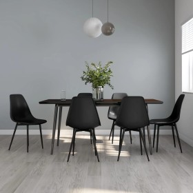 Dining chairs 6 units black PP by vidaXL, dining chairs - Ref: Foro24-3082342, Price: 213,81 €, Discount: %