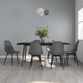 Dining chairs 6 units gray PP by vidaXL, dining chairs - Ref: Foro24-3082343, Price: 221,41 €, Discount: %