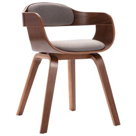 Bentwood and taupe gray fabric dining chair by vidaXL, dining chairs - Ref: Foro24-327334, Price: 166,99 €, Discount: %