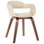 Bentwood and White Faux Leather Dining Chair by vidaXL, dining chairs - Ref: Foro24-327330, Price: 142,20 €, Discount: %