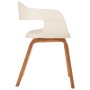 Bentwood and White Faux Leather Dining Chair by vidaXL, dining chairs - Ref: Foro24-327330, Price: 142,20 €, Discount: %