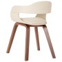 Bentwood and White Faux Leather Dining Chair by vidaXL, dining chairs - Ref: Foro24-327330, Price: 142,20 €, Discount: %