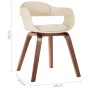 Bentwood and White Faux Leather Dining Chair by vidaXL, dining chairs - Ref: Foro24-327330, Price: 142,20 €, Discount: %