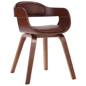 Dining chairs, 2 units, curved wood and synthetic leather by vidaXL, dining chairs - Ref: Foro24-327331, Price: 160,99 €, Dis...