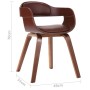 Dining chairs, 2 units, curved wood and synthetic leather by vidaXL, dining chairs - Ref: Foro24-327331, Price: 136,75 €, Dis...