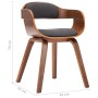 Silla de comedor tela y madera curvada gris oscuro de vidaXL, Sillas de comedor - Ref: Foro24-283132, Precio: 161,17 €, Descu...