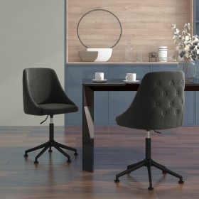 Dining chairs 2 units dark gray velvet by vidaXL, dining chairs - Ref: Foro24-3085256, Price: 160,99 €, Discount: %