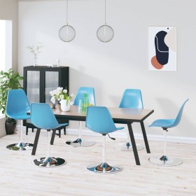 Swivel dining chairs 6 units PP blue by vidaXL, dining chairs - Ref: Foro24-3085293, Price: 269,99 €, Discount: %