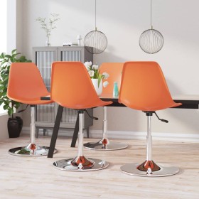 Sillas de comedor giratorias 4 unidades PP naranja de vidaXL, Sillas de comedor - Ref: Foro24-338282, Precio: 174,99 €, Descu...