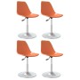 Sillas de comedor giratorias 4 unidades PP naranja de vidaXL, Sillas de comedor - Ref: Foro24-338282, Precio: 174,16 €, Descu...