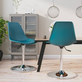 Swivel dining chairs 2 units PP turquoise by vidaXL, dining chairs - Ref: Foro24-338269, Price: 100,99 €, Discount: %