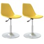 Sillas de comedor giratorias 2 unidades PP amarillo de vidaXL, Sillas de comedor - Ref: Foro24-338271, Precio: 100,97 €, Desc...