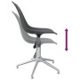 Swivel dining chairs 4 units light gray PP by vidaXL, dining chairs - Ref: Foro24-3085313, Price: 198,79 €, Discount: %