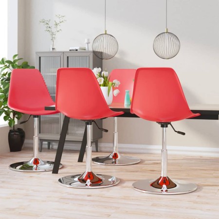 Swivel dining chairs 4 units PP red by vidaXL, dining chairs - Ref: Foro24-338274, Price: 144,99 €, Discount: %