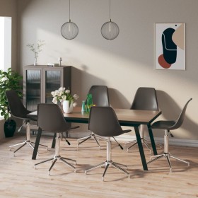 Swivel dining chairs 6 units PP light gray by vidaXL, dining chairs - Ref: Foro24-3085317, Price: 298,28 €, Discount: %