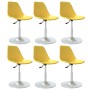 Sillas de comedor giratorias 6 unidades PP amarillo de vidaXL, Sillas de comedor - Ref: Foro24-3085290, Precio: 269,70 €, Des...