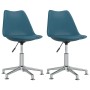 Swivel dining chairs 2 pcs turquoise synthetic leather by vidaXL, dining chairs - Ref: Foro24-338315, Price: 133,81 €, Discou...