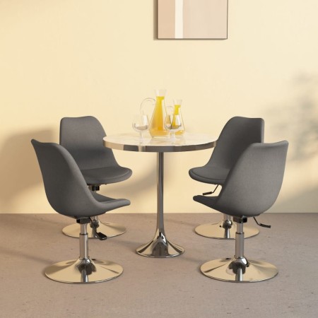 Sillas de comedor giratorias 4 unidades tela gris claro de vidaXL, Sillas de comedor - Ref: Foro24-338319, Precio: 252,99 €, ...