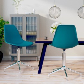 Swivel dining chairs 2 units PP turquoise by vidaXL, dining chairs - Ref: Foro24-338298, Price: 109,99 €, Discount: %