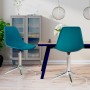 Swivel dining chairs 2 units PP turquoise by vidaXL, dining chairs - Ref: Foro24-338298, Price: 109,95 €, Discount: %