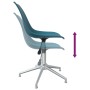 Swivel dining chairs 2 units PP turquoise by vidaXL, dining chairs - Ref: Foro24-338298, Price: 109,95 €, Discount: %