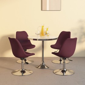 Swivel dining chairs 4 units purple fabric by vidaXL, dining chairs - Ref: Foro24-338333, Price: 272,47 €, Discount: %